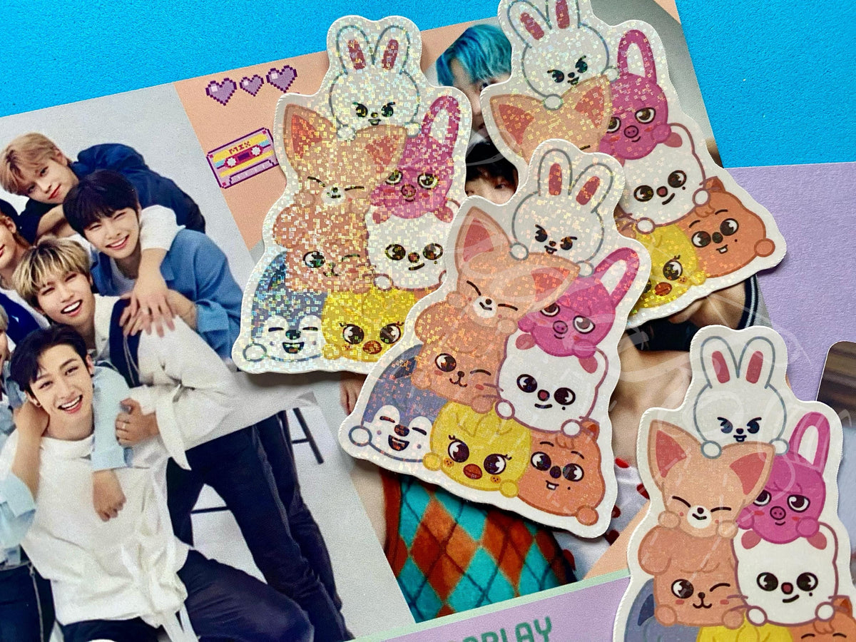 ATEEZ "Aniteez Pile" Vinyl Sticker mit Holo-Glitter-Effekt