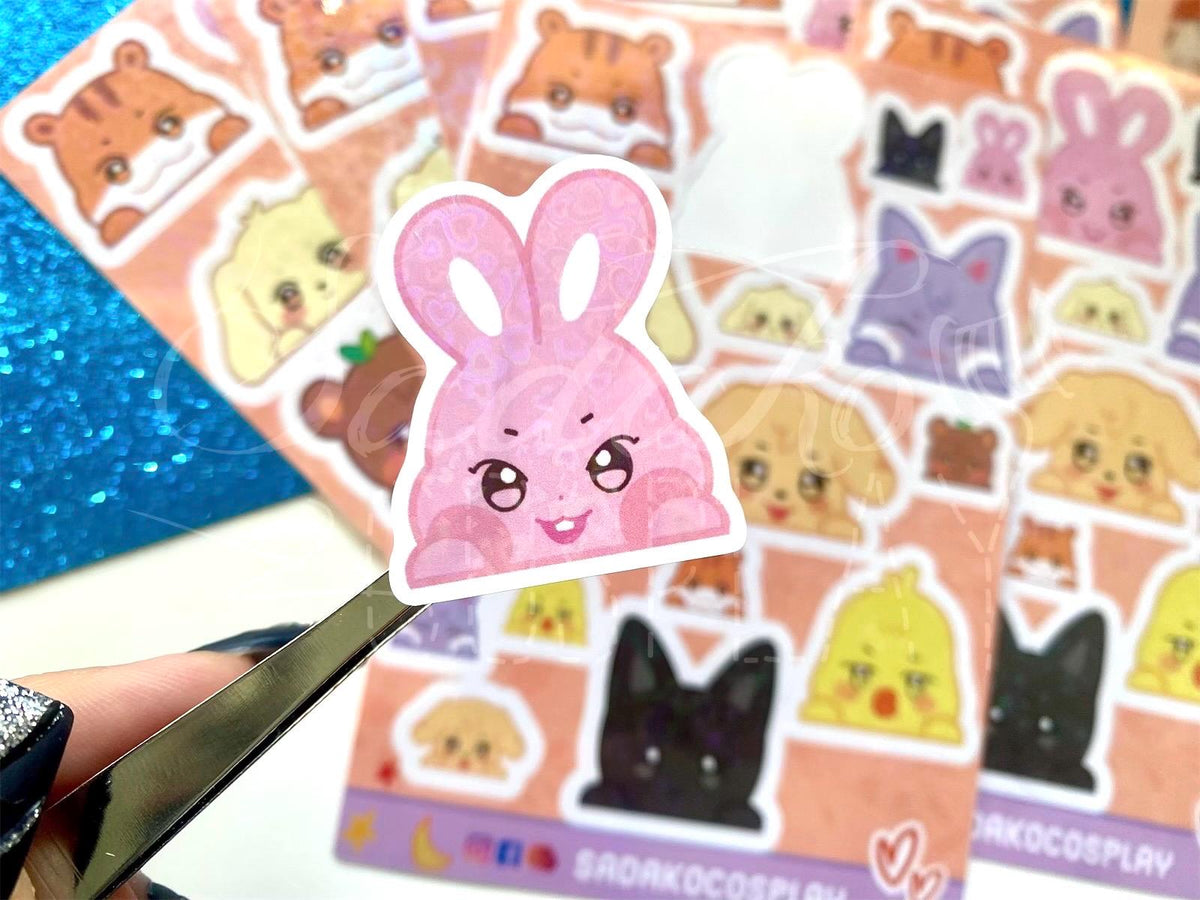 ATEEZ "Aniteez" Vinyl Sticker Sheet mit Holo-Stern-Effekt