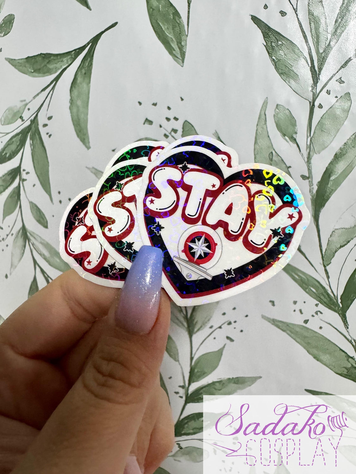 Stray Kids & Stay transparenter Glitter Sticker - K-Pop Heart Collection