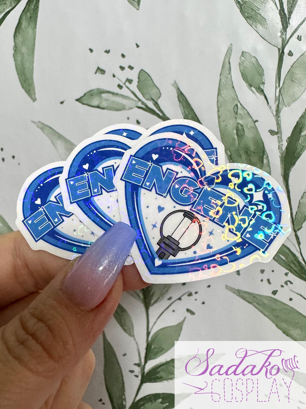Enhypen & Engene transparenter Sticker - K-Pop Heart Collection, wasserfester Holo-Aufkleber