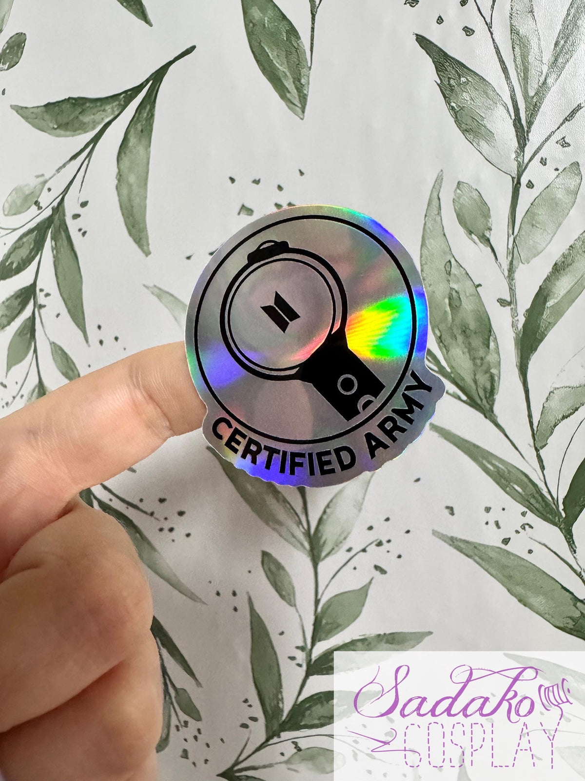 Certified Army Sticker - wasserfester lightstick Holo-Aufkleber, BTS