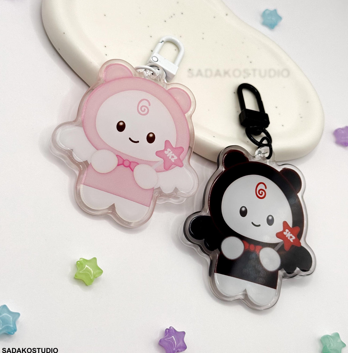STAYlight Keychain hell oder dunkel, Stray Kids acrylic Anhänger, SKZOO Angel für STAY