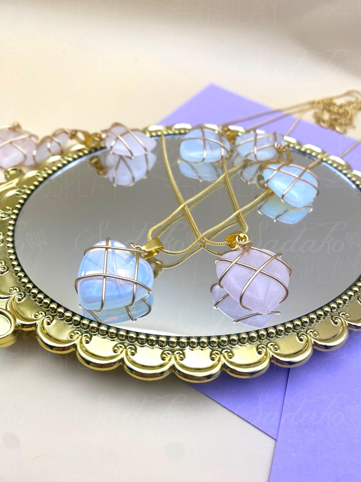 Diamantschloss inspirierte Herz Halskette