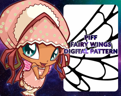 DIGITAL PATTERN - 6er Set Pixie Flügel (Winx Club) - Cosplay, Kostüm, A4 & US Letter
