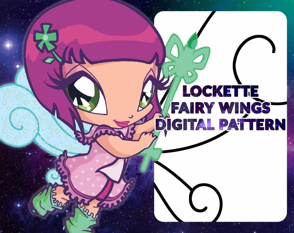 DIGITAL PATTERN - Lockette Pixie Flügel (Winx Club) - Cosplay, Kostüm, A4 & US Letter