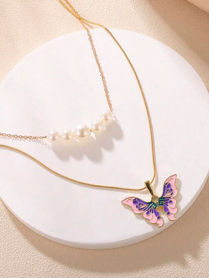Fairytopia Elina Schmetterling Halskette mit Perlen - Classic Version