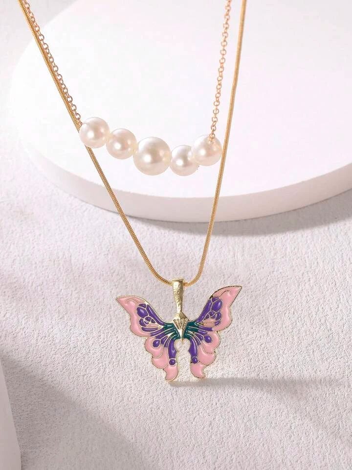Fairytopia Elina Schmetterling Halskette mit Perlen - Classic Version
