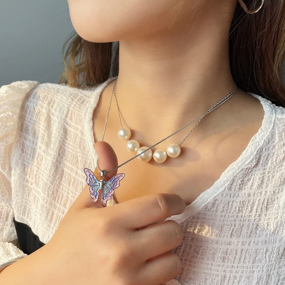 Fairytopia Elina Schmetterling Halskette mit Perlen - Mini Version