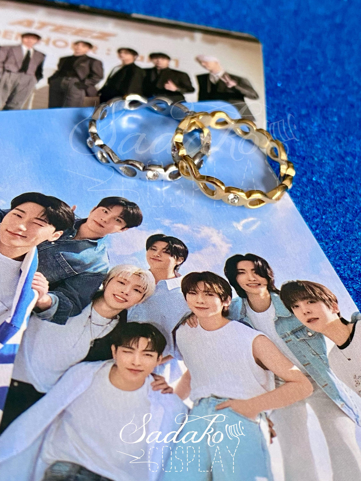 ATEEZ 8 makes 1 Team - Infinity Ring mit Schmucksteinen