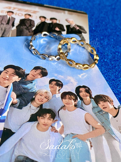 ATEEZ 8 makes 1 Team - Infinity Ring mit Schmucksteinen