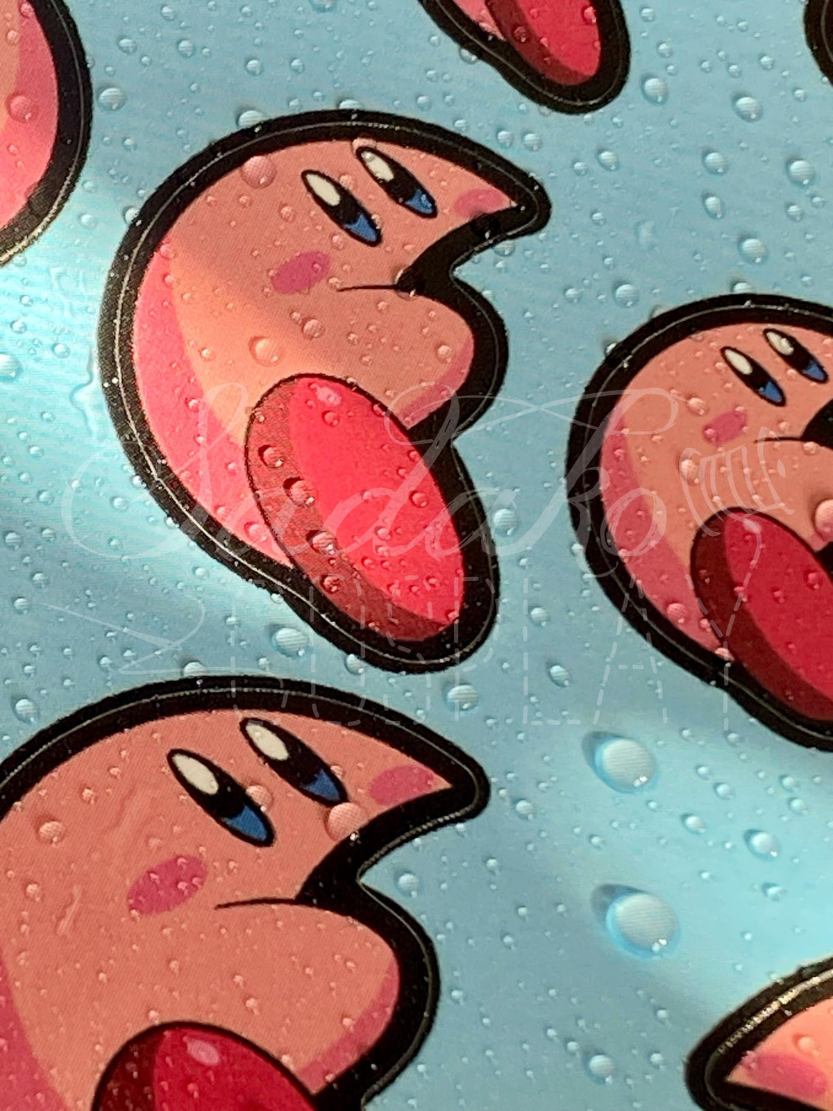 K-Pop "Nom Kirby" Vinyl Sticker Sheet für Photocards