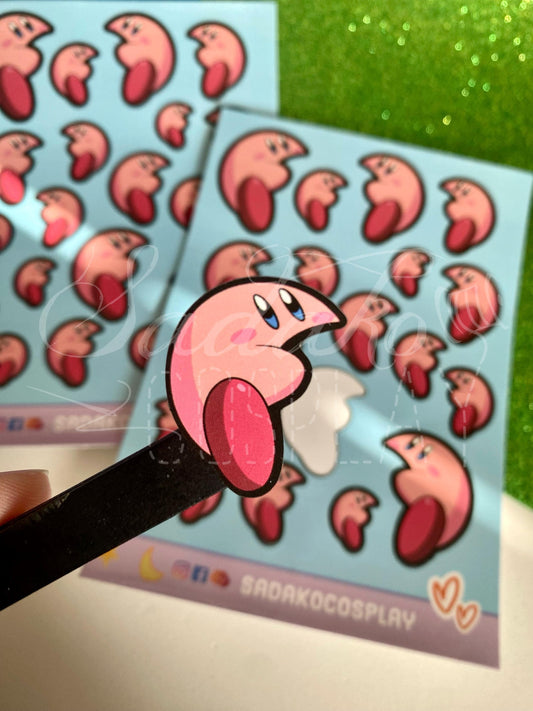 K-Pop "Nom Kirby" Vinyl Sticker Sheet für Photocards