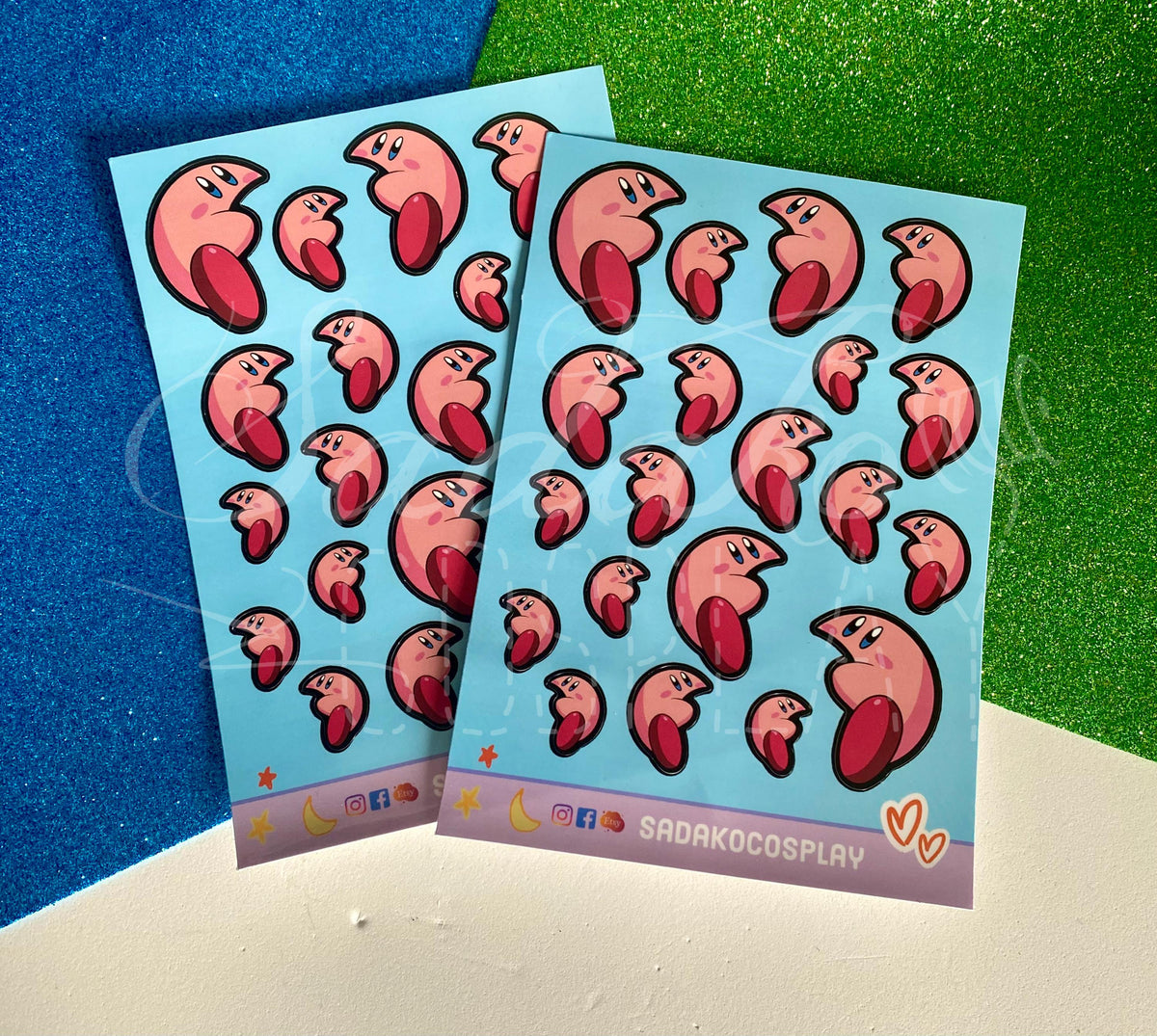 K-Pop "Nom Kirby" Vinyl Sticker Sheet für Photocards