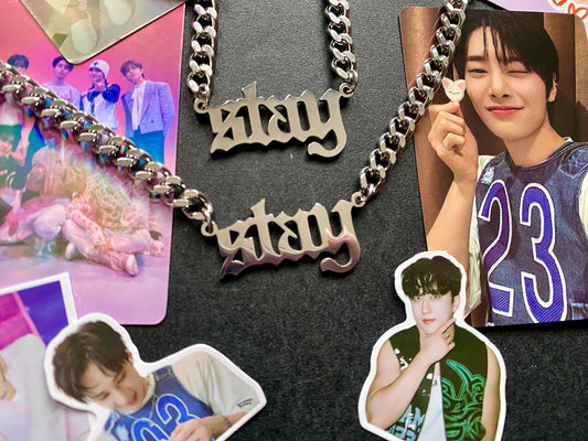 Stray Kids "Stay" silberne Edelstahl Halskette