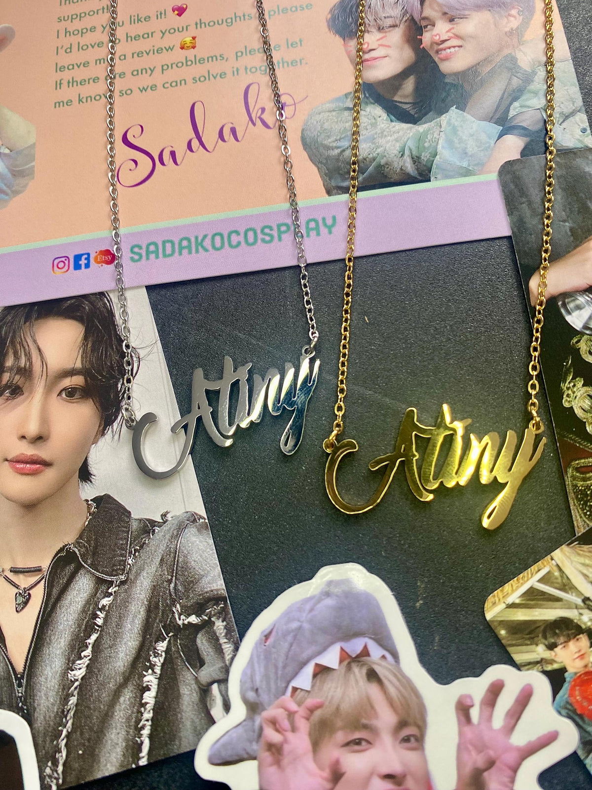 ATEEZ "Atiny" Edelstahl Halskette in gold oder silber