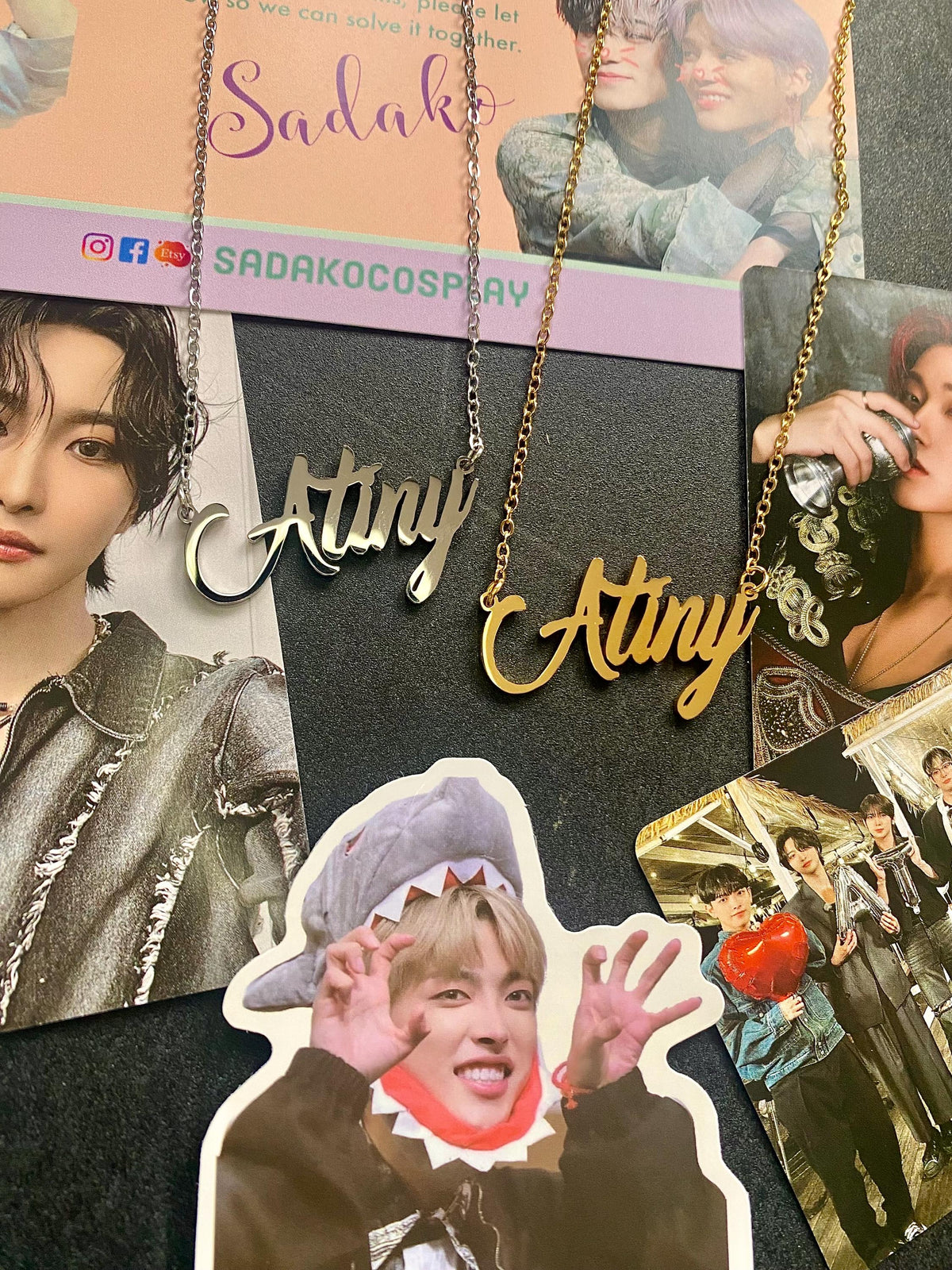 ATEEZ "Atiny" Edelstahl Halskette in gold oder silber