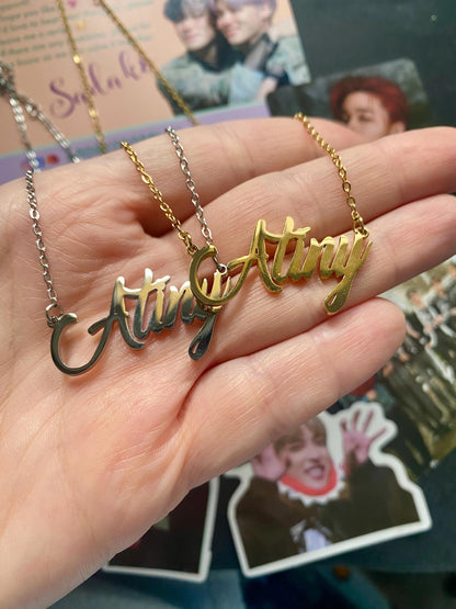ATEEZ "Atiny" Edelstahl Halskette in gold oder silber