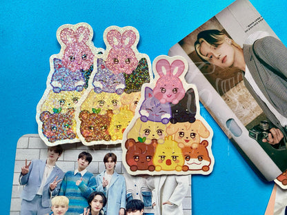 ATEEZ "Aniteez Pile" Vinyl Sticker mit Holo-Glitter-Effekt