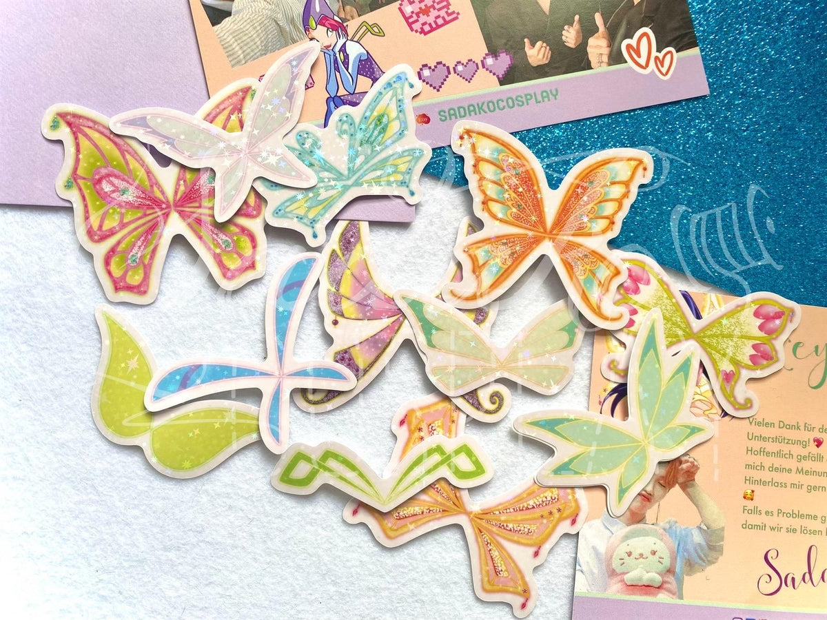 Winx Club Feenflügel Glitzer-Sticker - Magic Winx / Charmix Flügel