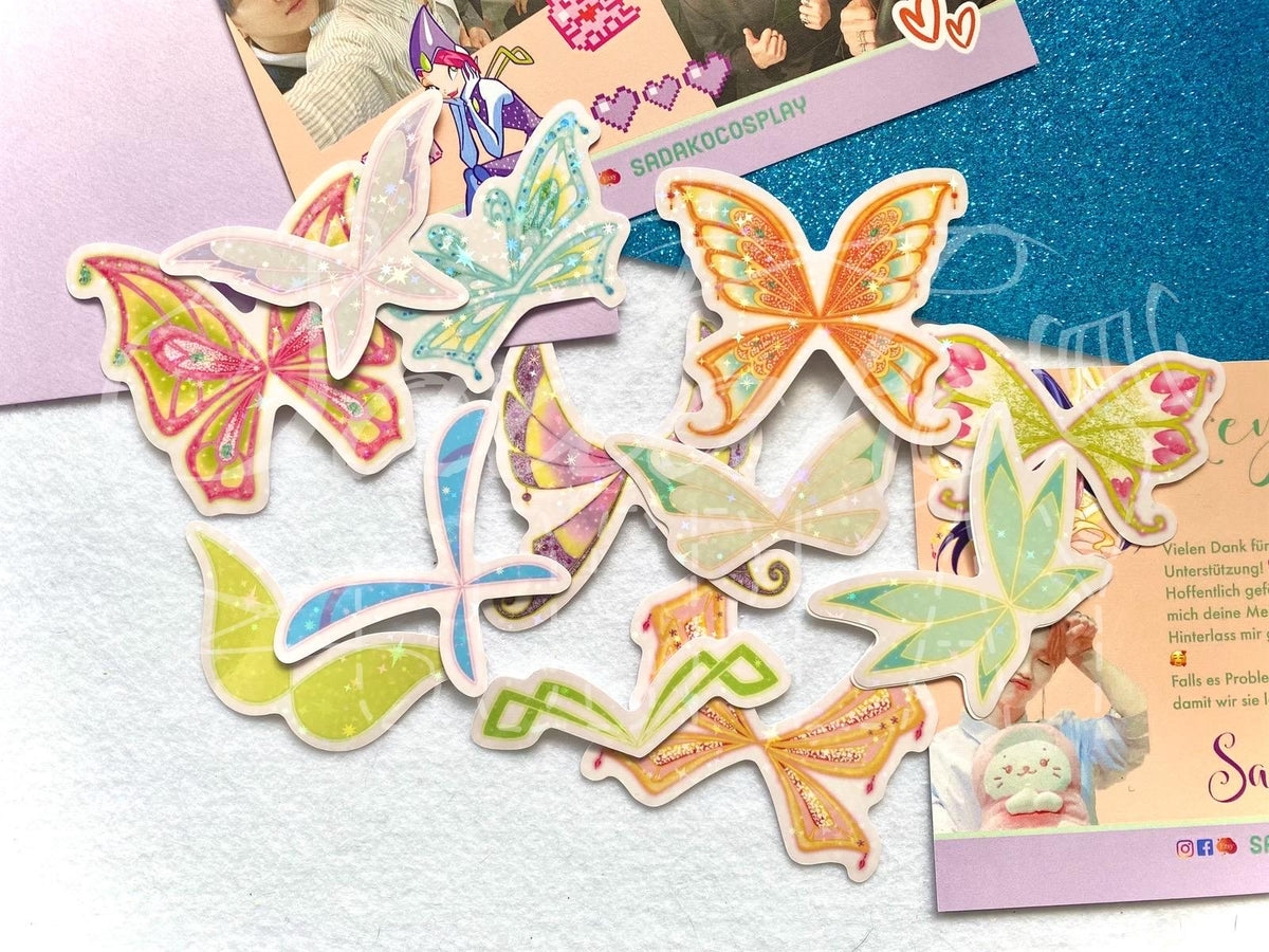 Winx Club Feenflügel Glitzer-Sticker - Enchantix Flügel