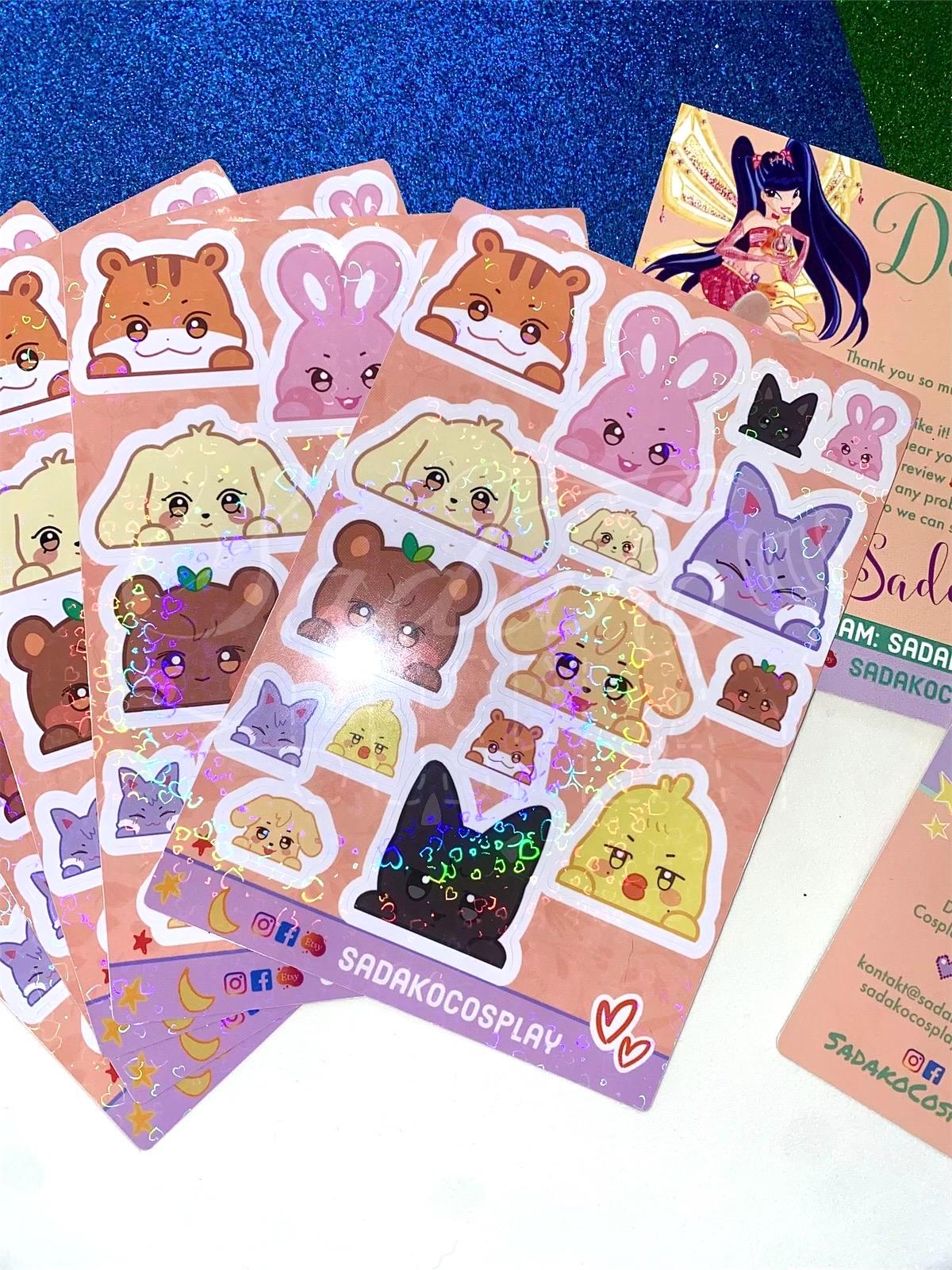 ATEEZ "Aniteez" Vinyl Sticker Sheet mit Holo-Stern-Effekt