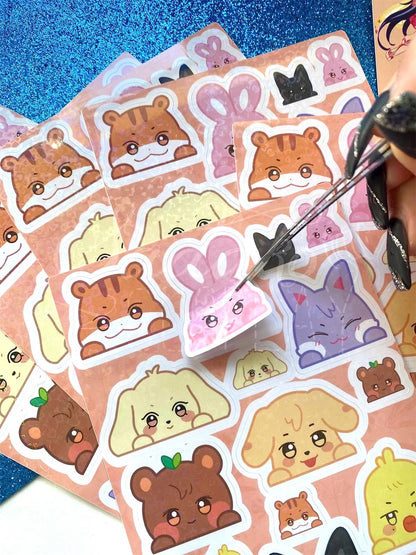 ATEEZ "Aniteez" Vinyl Sticker Sheet mit Holo-Stern-Effekt