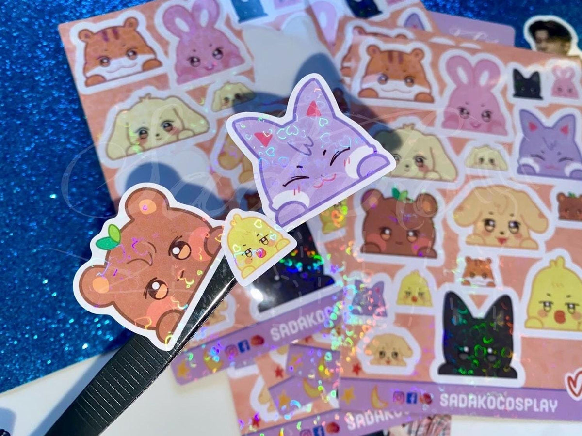 ATEEZ "Aniteez" Vinyl Sticker Sheet mit Holo-Stern-Effekt