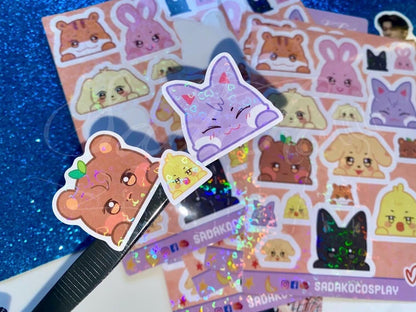 ATEEZ "Aniteez" Vinyl Sticker Sheet mit Holo-Stern-Effekt