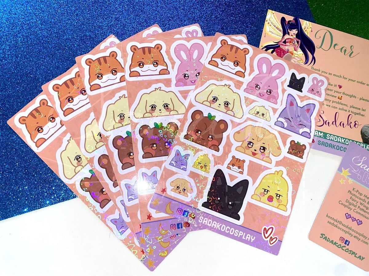 ATEEZ "Aniteez" Vinyl Sticker Sheet mit Holo-Stern-Effekt