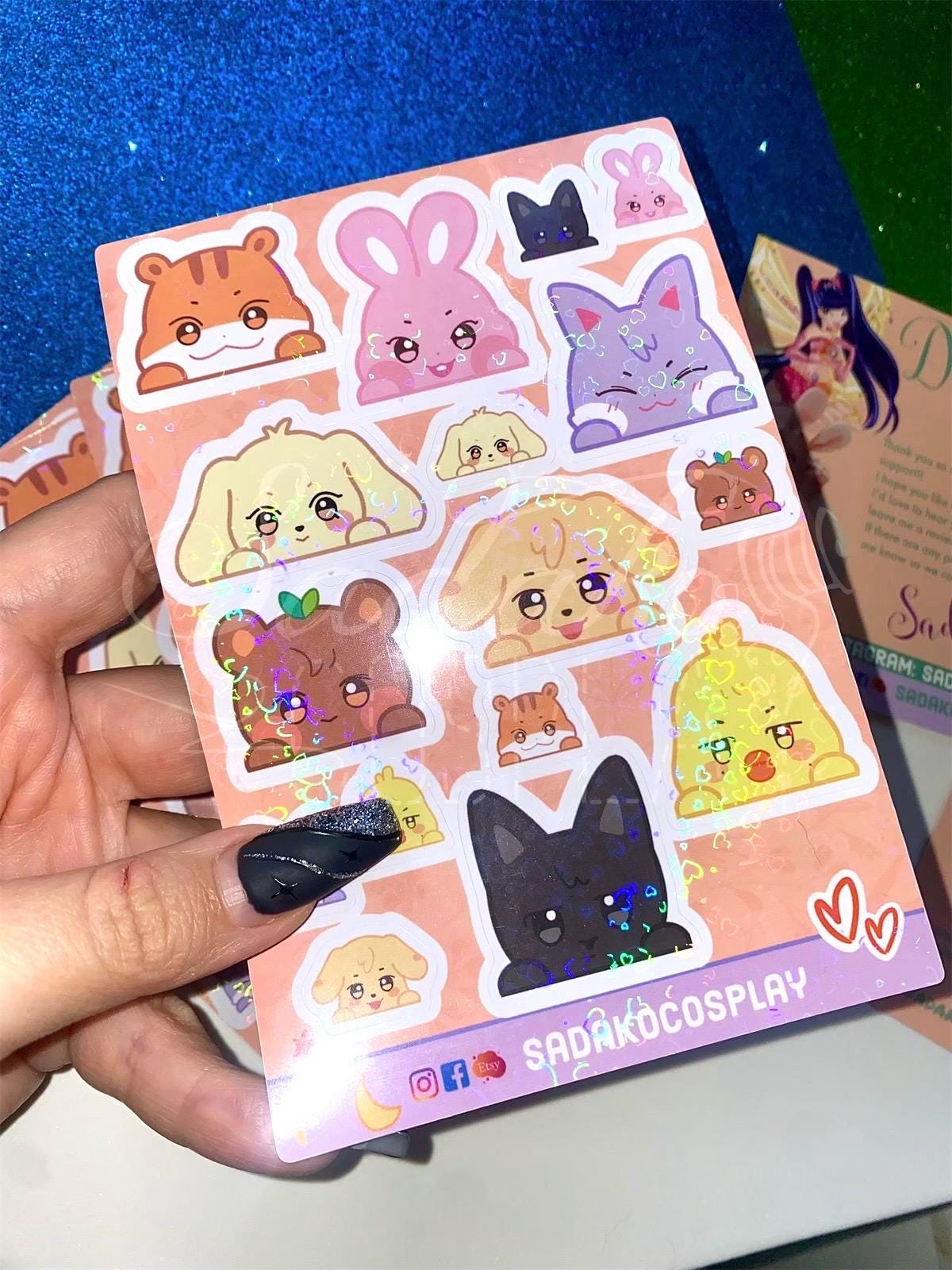 ATEEZ "Aniteez" Vinyl Sticker Sheet mit Holo-Stern-Effekt