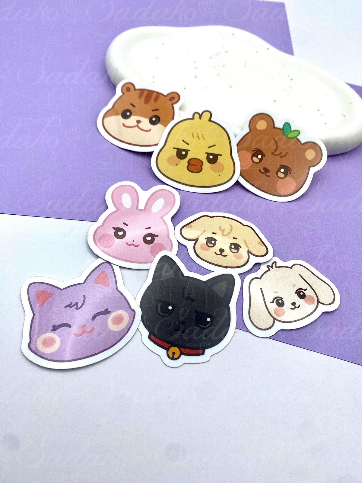 ATEEZ "Mini Aniteez" Vinyl Sticker, weiß