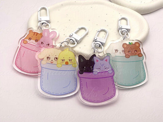 ATEEZ "Aniteez Couple in a pocket" Acrylic Keychain