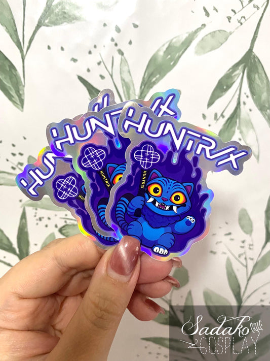 K-Pop Demon Hunters "Derpy Tiger & Huntrix" Vinyl Sticker mit Holo-Laser-Effekt