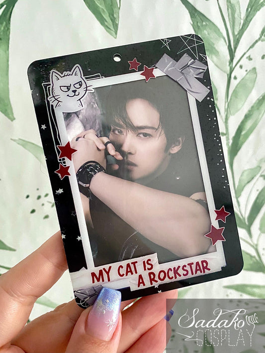 "My Cat is a Rockstar" Acrylic Photocard Holder