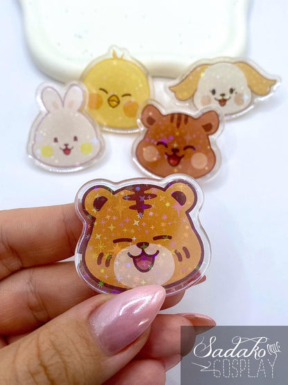 ONEUS Acrylic Pin Button, glitzernder Anstecker für TOMOON und K-Pop Fans