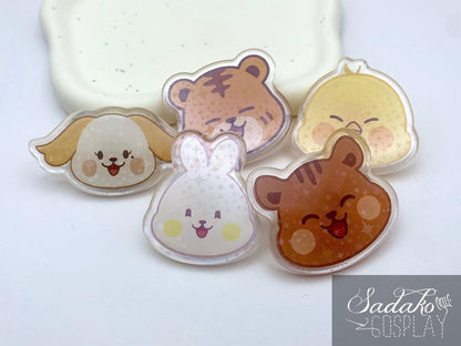 ONEUS Acrylic Pin Button, glitzernder Anstecker für TOMOON und K-Pop Fans