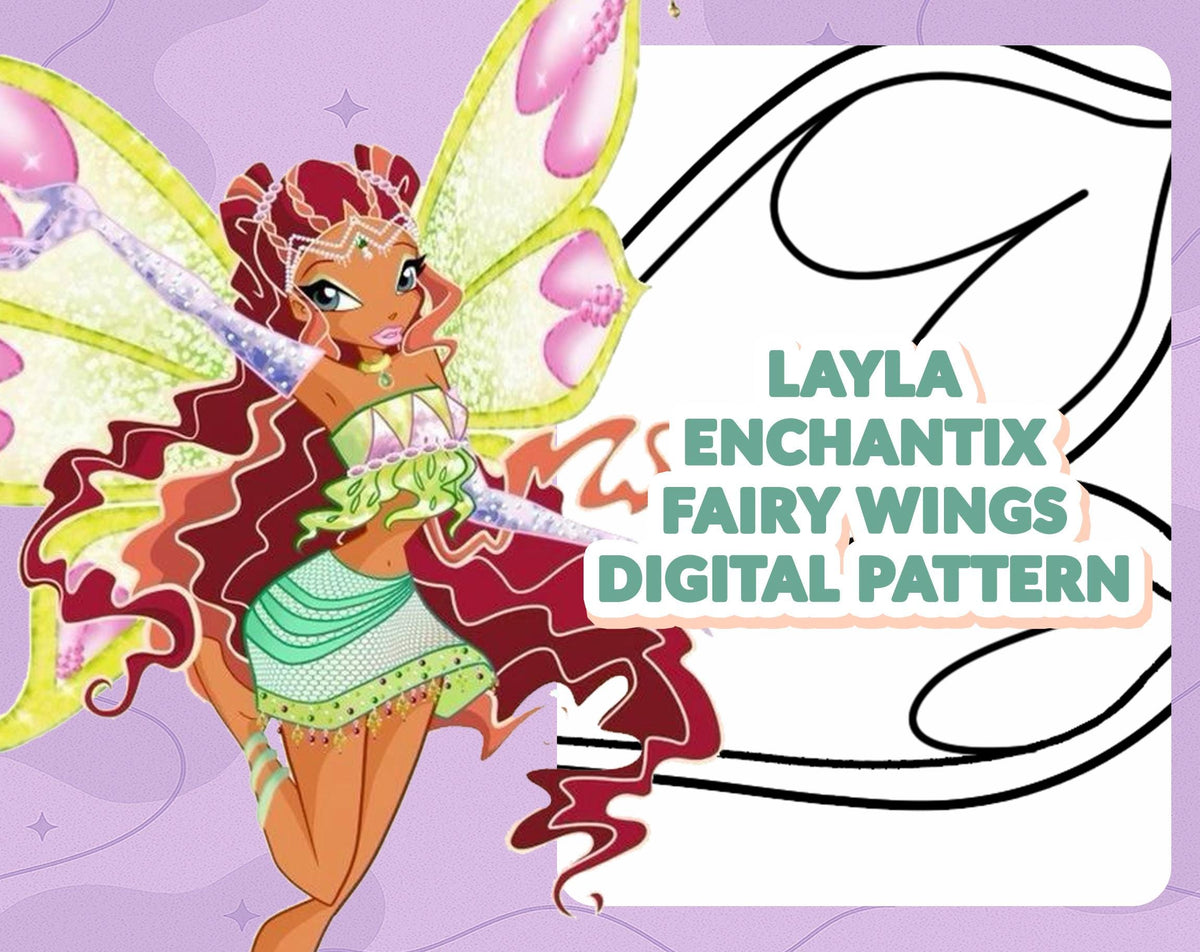 DIGITAL PATTERN - 6er Set Enchantix Flügel (Winx Club) - Cosplay, Kostüm, A4 & US Letter