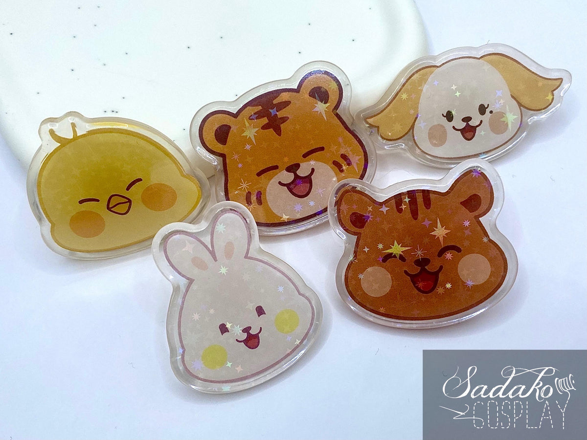 ONEUS Acrylic Pin Button, glitzernder Anstecker für TOMOON und K-Pop Fans