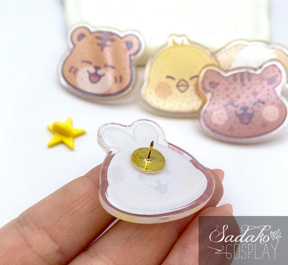 ONEUS Acrylic Pin Button, glitzernder Anstecker für TOMOON und K-Pop Fans