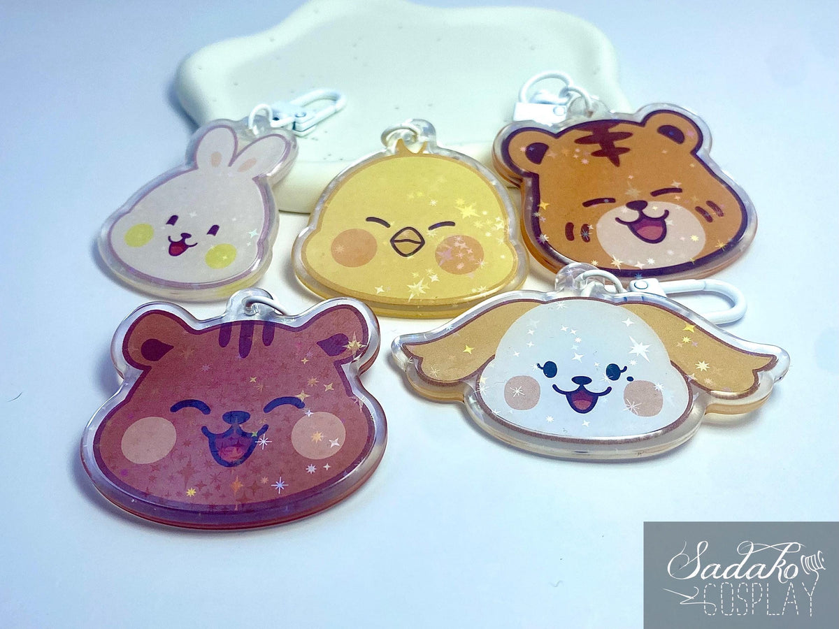 ONEUS Acrylic Keychain mit Holo-Stern-Effekt