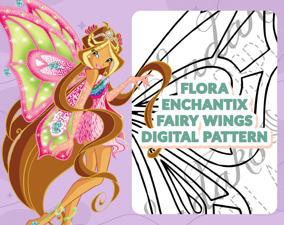 DIGITAL PATTERN - 6er Set Enchantix Flügel (Winx Club) - Cosplay, Kostüm, A4 & US Letter