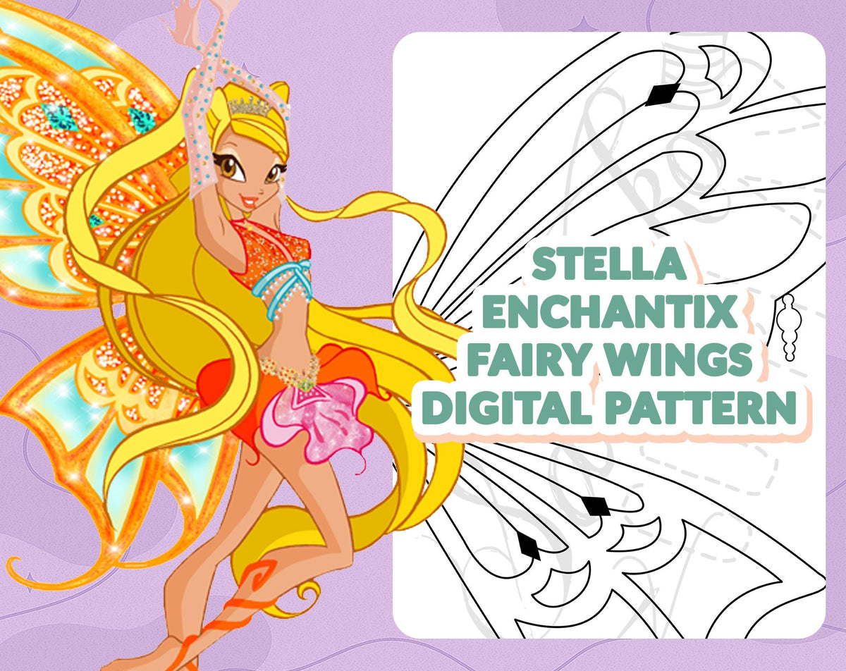 DIGITAL PATTERN - 6er Set Enchantix Flügel (Winx Club) - Cosplay, Kostüm, A4 & US Letter