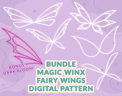 DIGITAL PATTERN - Magic Winx Flügel (Winx Club) - Cosplay, Kostüm, A4 & US Letter