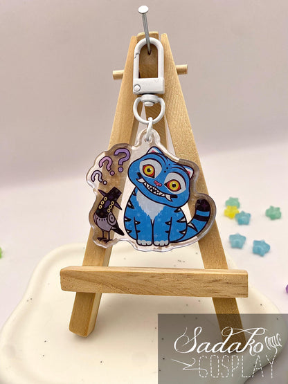 Derpy Tiger & Sussie Acrylic Keychain mit Glitzer Sternen, K-Pop Demon Hunters Anhänger