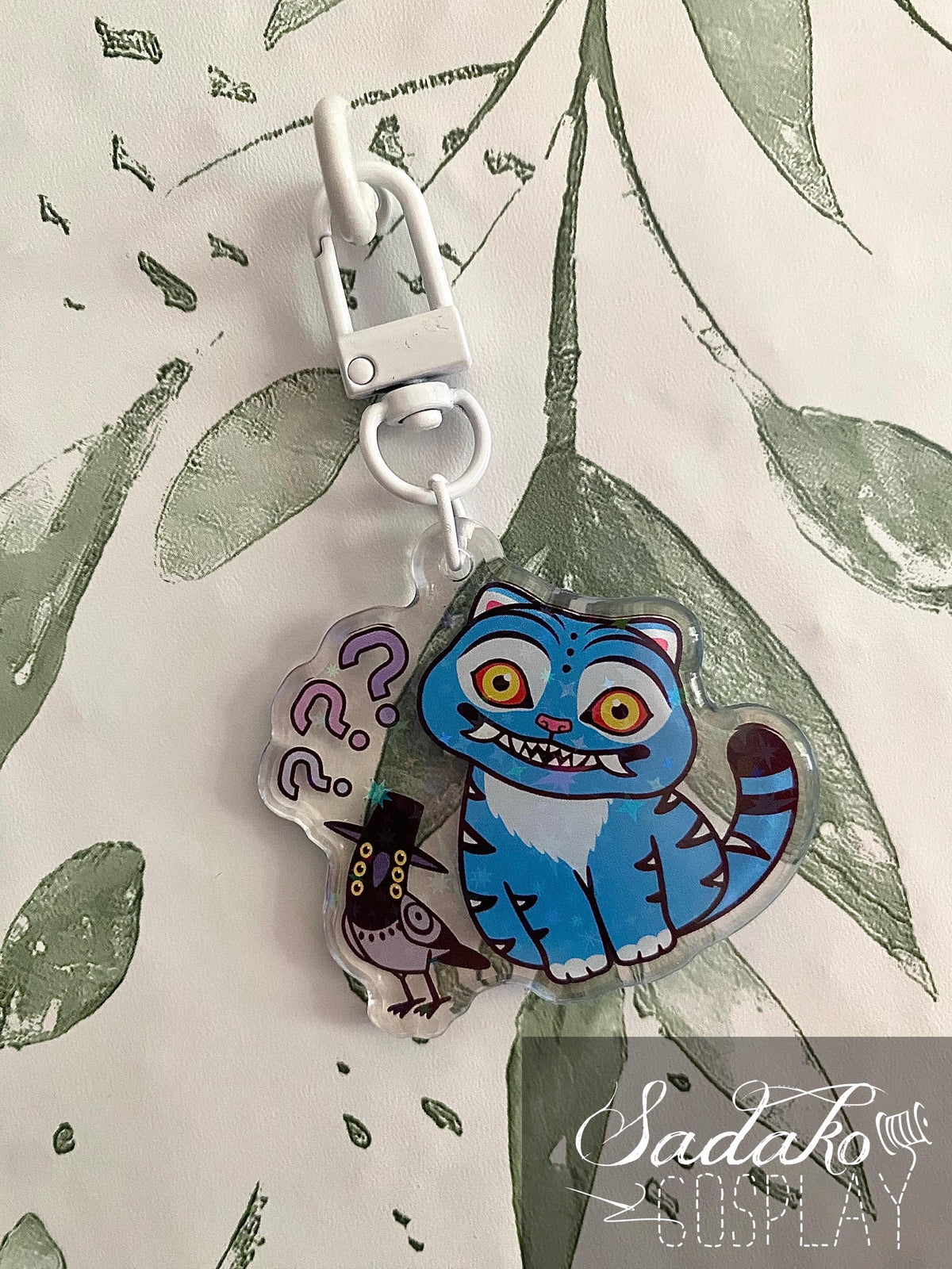 Derpy Tiger & Sussie Acrylic Keychain mit Glitzer Sternen, K-Pop Demon Hunters Anhänger