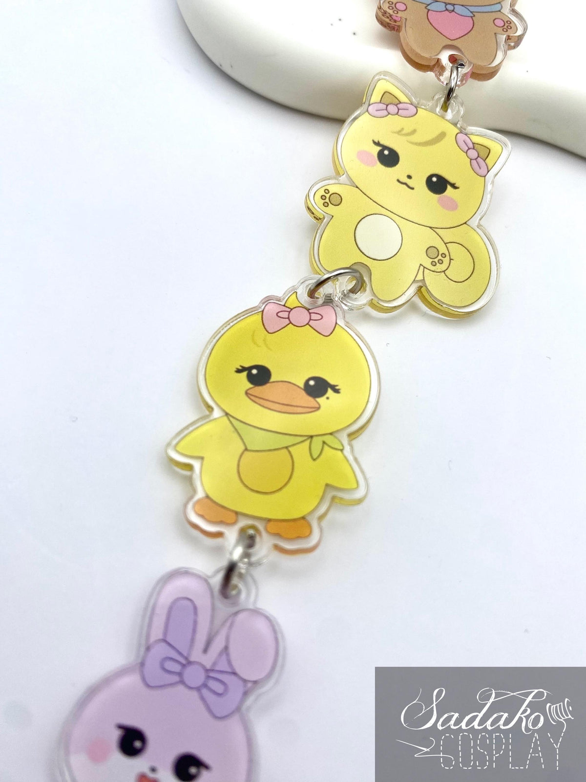 BlackPink Acrylic Keychain-Kette mit Sooya, Gomdeuki, Rosie und Ppeu
