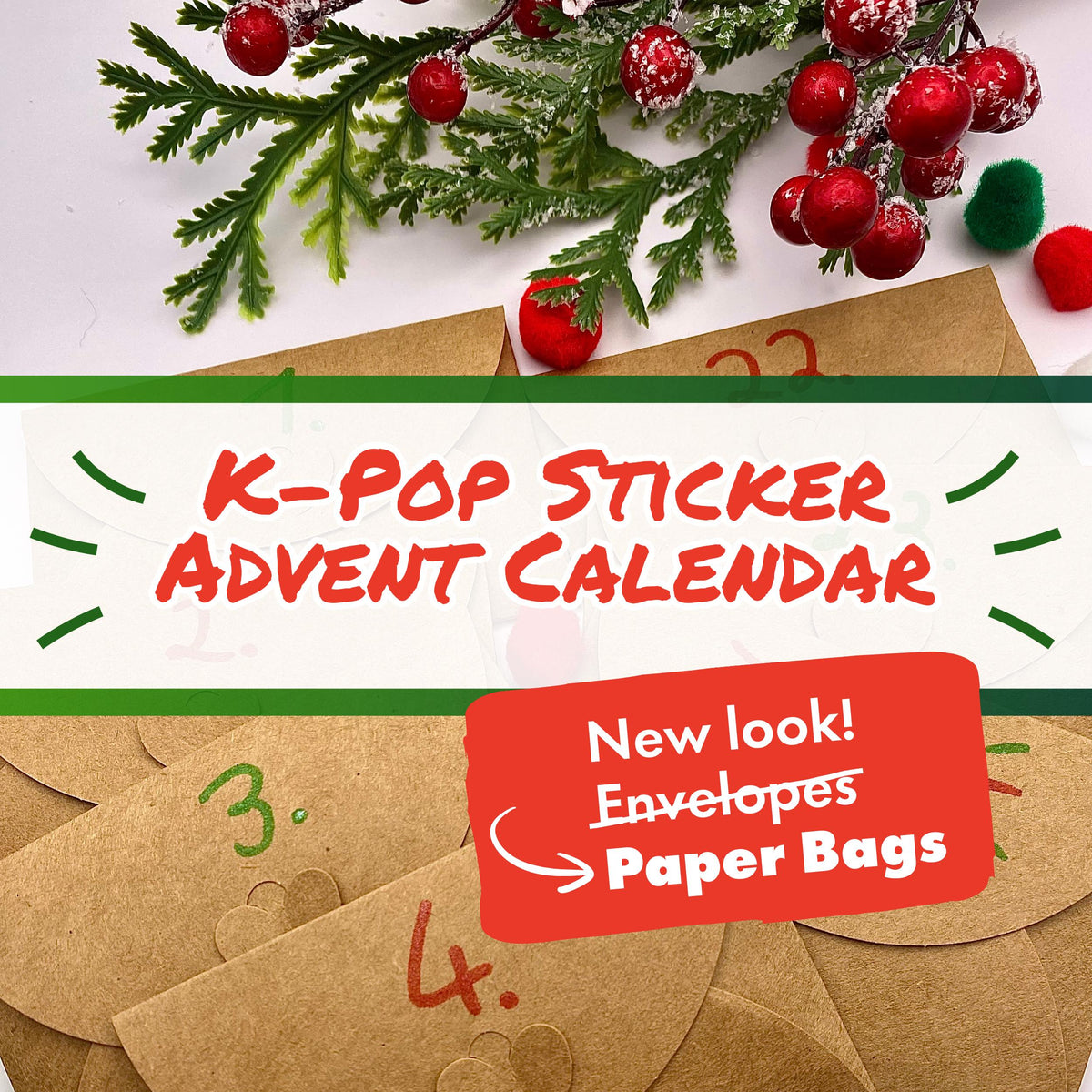 K-Pop Adventskalender 2026 – 24 Sticker-Überraschungen für Fans von ATEEZ, Stray Kids & Co