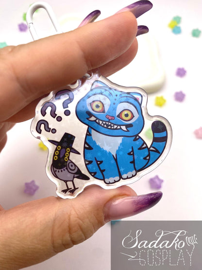 Derpy Tiger & Sussie Acrylic Keychain mit Glitzer Sternen, K-Pop Demon Hunters Anhänger