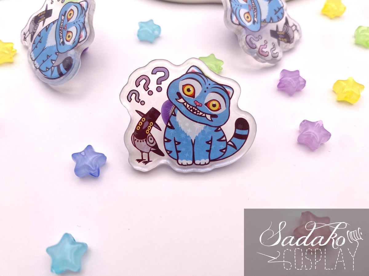 Derpy Tiger & Sussie Acrylic Pin, glitzernder K-Pop Demon Hunters Anstecker