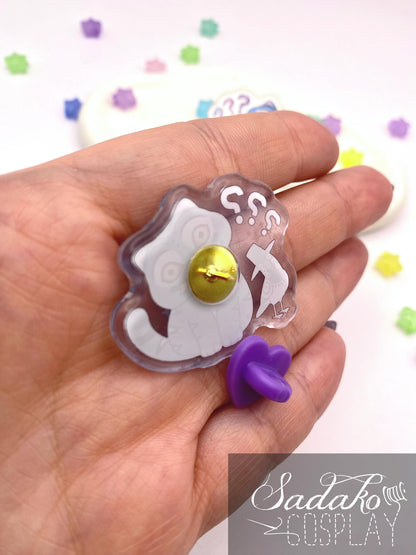 Derpy Tiger & Sussie Acrylic Pin, glitzernder K-Pop Demon Hunters Anstecker